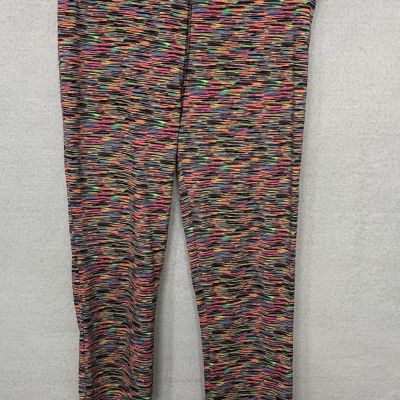 City Streets Junior Size Medium Bright Multicolor Crop Leggings Stretchy